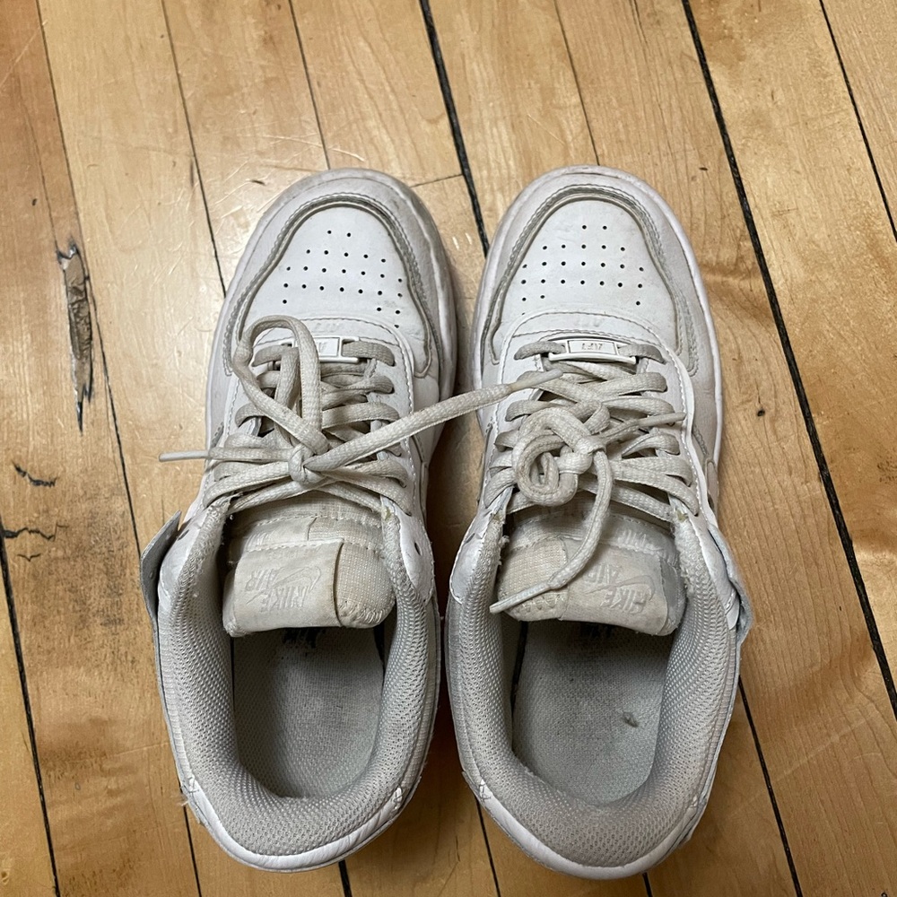 Nike Women’s Air Force 1 Shadow Sneakers Triple White Size 7 US